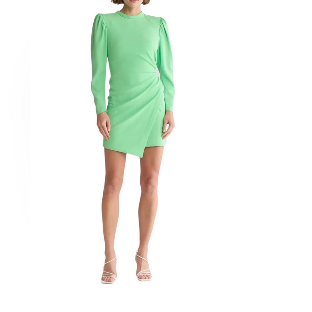 NWT A.L.C. Cady Jane Long Sleeve Dress in Spring Bouquet Green Size 14 Revolve